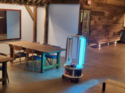 UV-C disinfecting robot